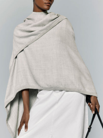 Luxury Baby Alpaca Wool Square Edge Cape for Women Cozy