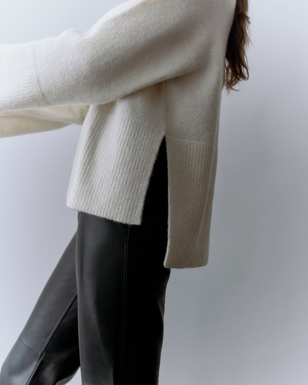 Luxury Alpaca Wool Relaxed Turtleneck Sweater for Women Cozy Warm