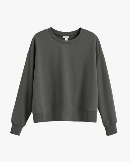 Luxury Fleece Cropped Sweatshirt for Women Soft Cozy Everyday Wear