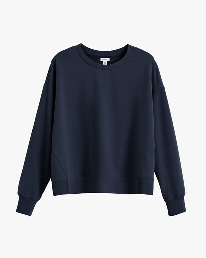 Luxury Fleece Cropped Sweatshirt for Women Soft Cozy Everyday Wear