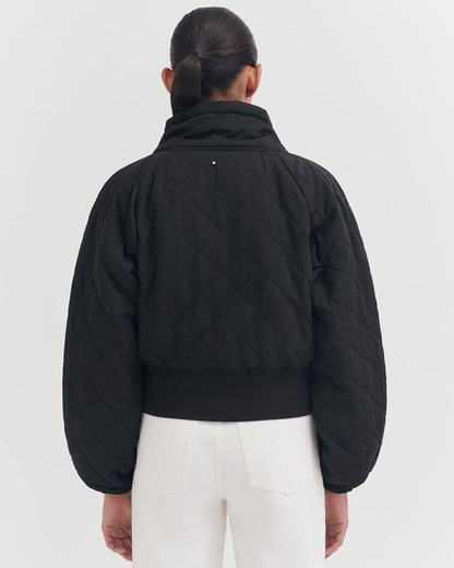 Luxury Balloon Sleeve Cropped Puffer Jacket for Women Lightweight Warm