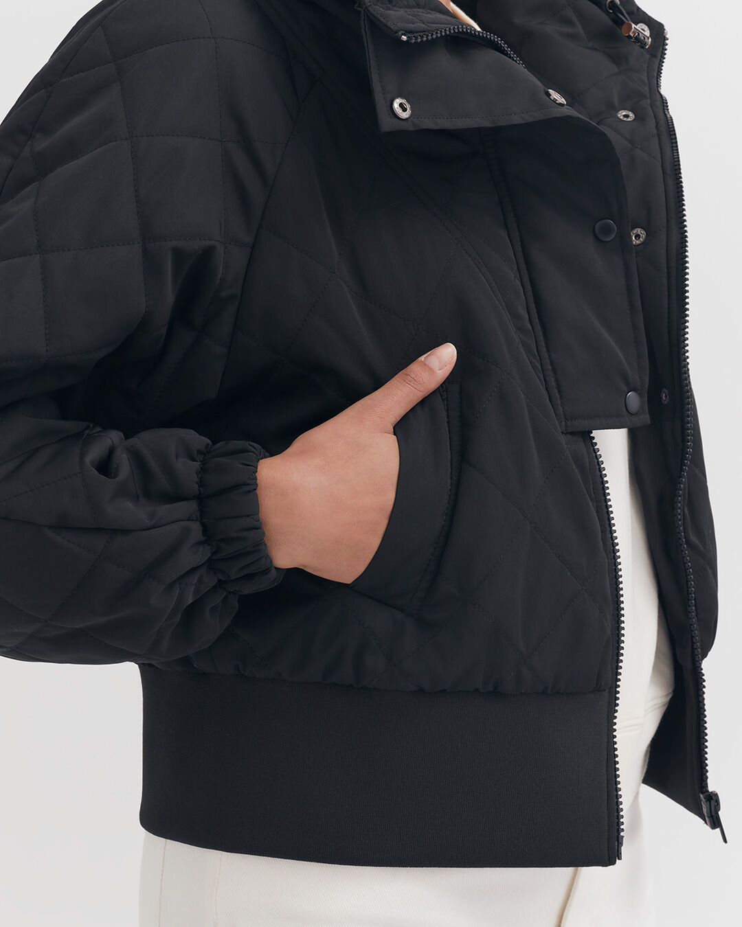 Luxury Balloon Sleeve Cropped Puffer Jacket for Women Lightweight Warm