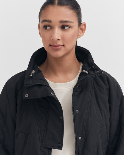 Luxury Balloon Sleeve Cropped Puffer Jacket for Women Lightweight Warm