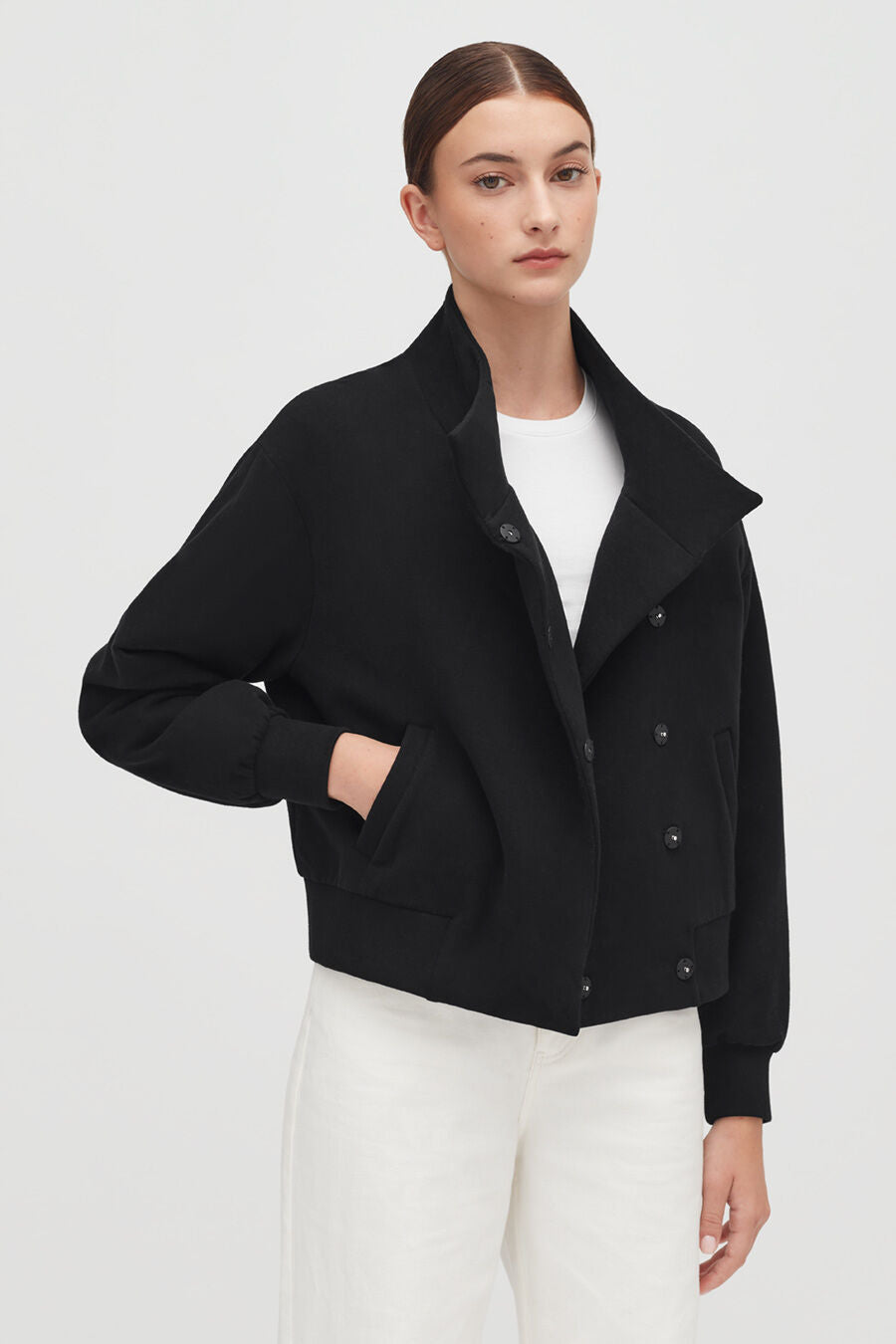 Luxury Fleece Funnel Neck Jacket for Women Soft Cozy Warm