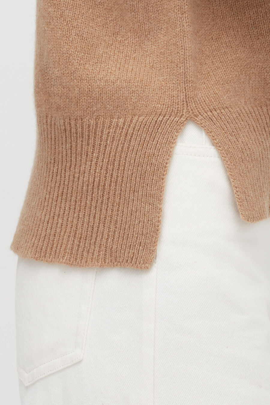 Luxury Cashmere Deep V-Neck Cropped Sweater for Women Soft