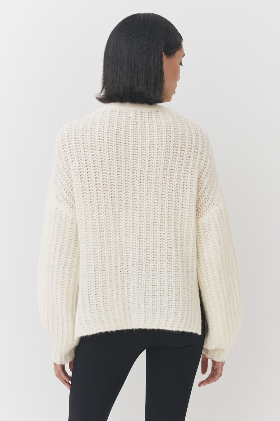 Luxury Alpaca Wool Cropped Cardigan for Women Soft Cozy Warm