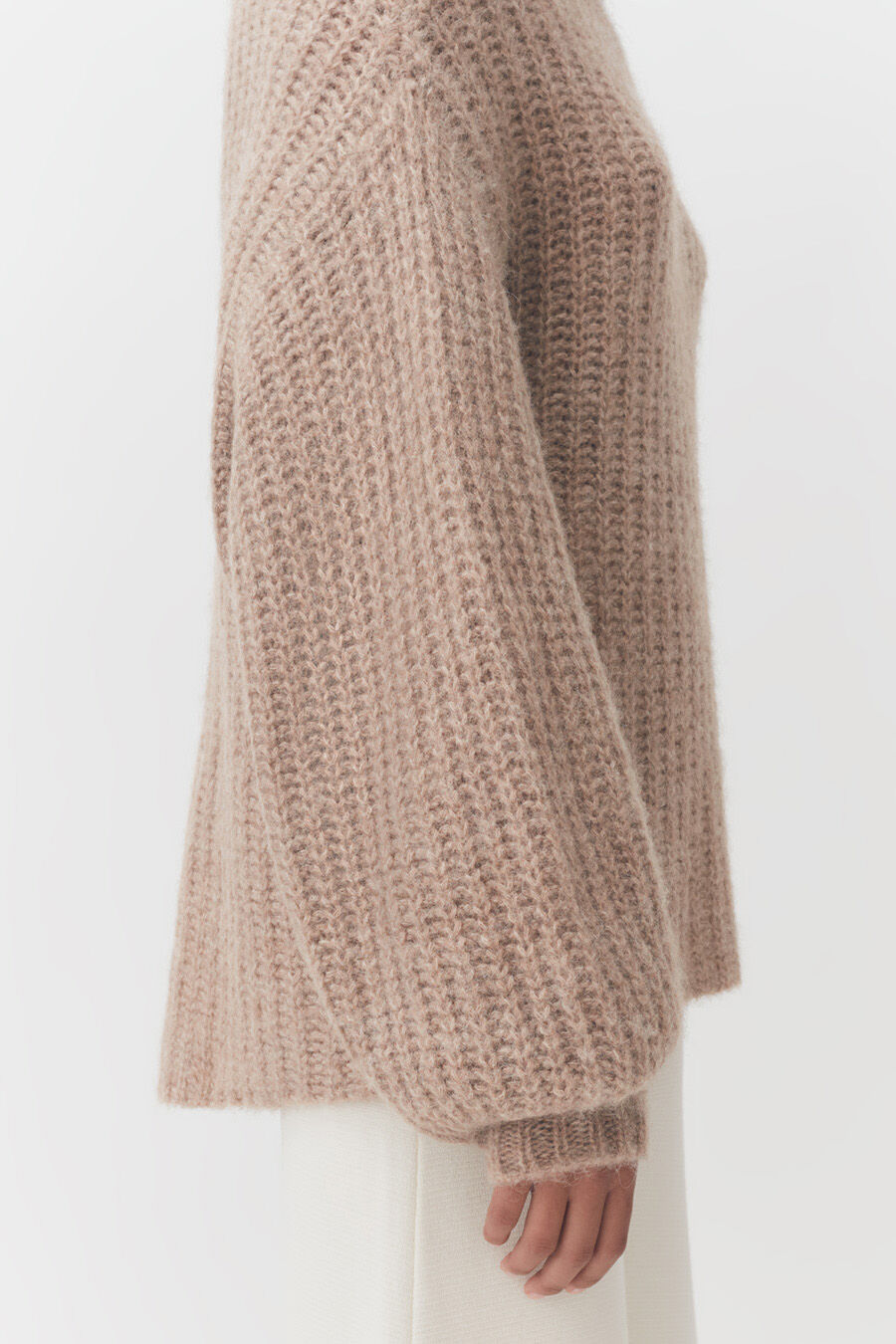 Luxury Alpaca Wool Oversized Turtleneck Sweater for Women Cozy Warm