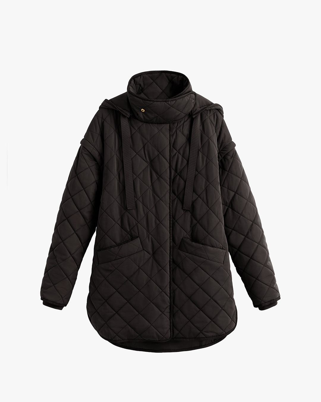 Luxury Convertible Quilted Puffer Jacket for Women Versatile Warm Lightweight