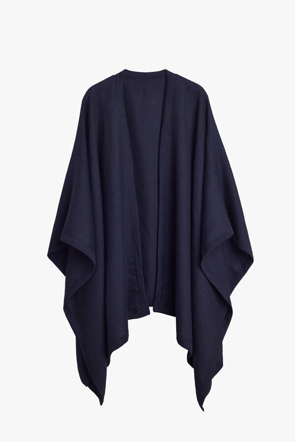 Luxury Baby Alpaca Wool Square Edge Cape for Women Cozy