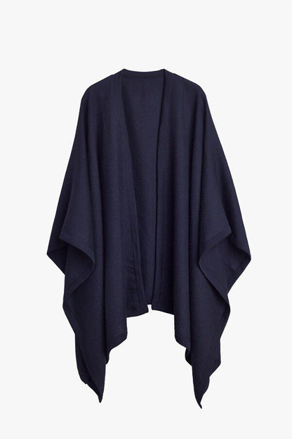 Luxury Baby Alpaca Wool Square Edge Cape for Women Cozy