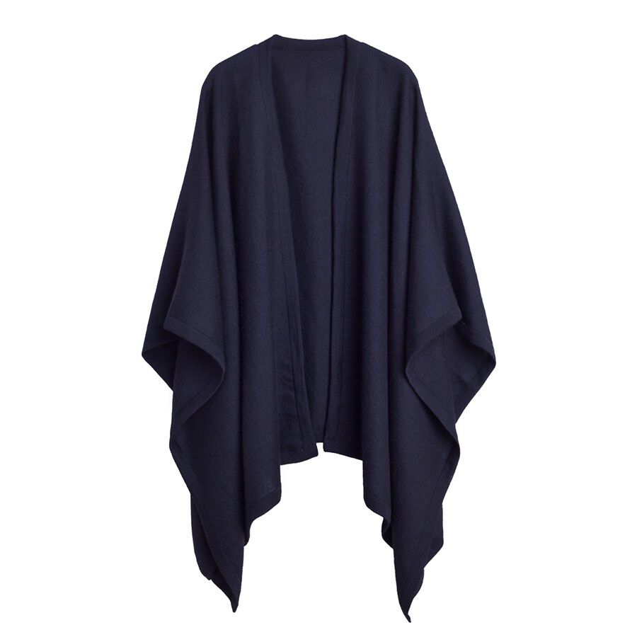 Luxury Baby Alpaca Wool Square Edge Cape for Women Cozy